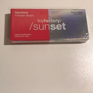 Brand new Toyfactory Sunset Squalane Powder Blush Palette 4 High-Payoff Shades